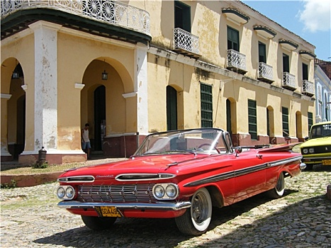 古巴,特立尼达,老爷车