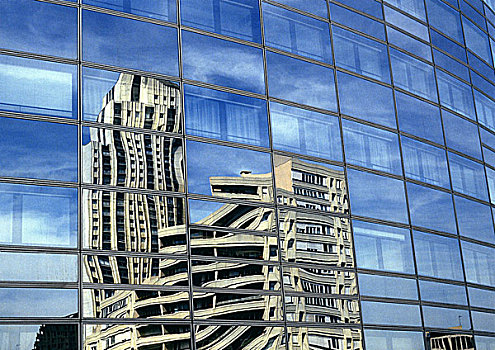 建筑,反射,窗玻璃