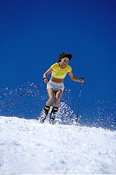 女人,高山滑雪