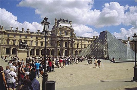 博物馆,卢浮宫,游客,巴黎,法国,欧洲