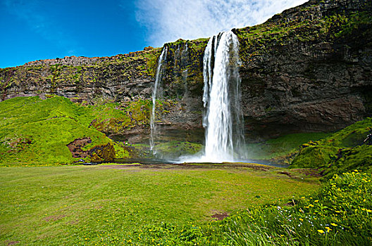 瀑布,环路,冰岛,欧洲