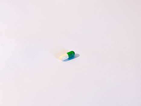 一个,药丸,背景,白色,绿色,药片,药品