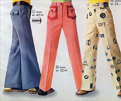 裤子,牛仔裤,德国,70年代