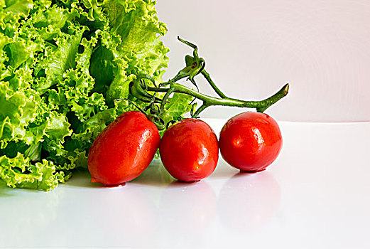 绿色,健康,沙拉,树,红色,西红柿