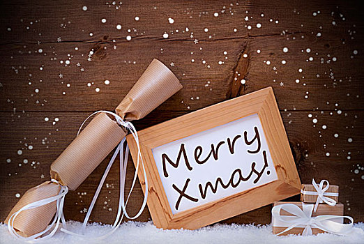 礼物,文字,圣诞快乐,雪,雪花