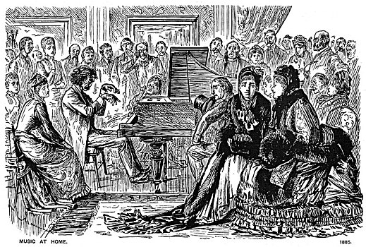 音乐,在家,1891年,艺术家
