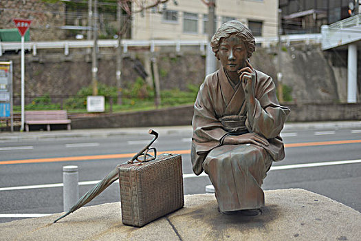 斑点,雕塑,广岛,日本
