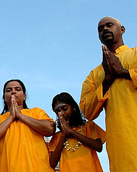 家庭,祭祀,祈祷,清洁,仪式,传统,拿,吉隆坡,马来西亚,一月,2008年