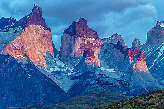 南美,智利,巴塔哥尼亚,托雷德裴恩国家公园,山,日出,戈登,画廊