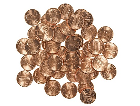 美元,硬币,1分,小麦,便士,分币