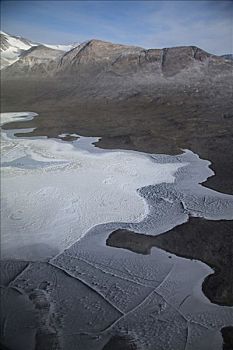 冰冻,湖,表面,山谷,干燥,南极