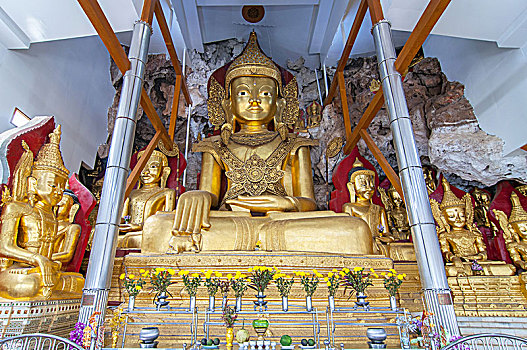 佛像,洞穴,宾德雅,掸邦,缅甸