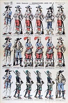 法国人,军队,路易八世,17世纪,19世纪,艺术家,未知