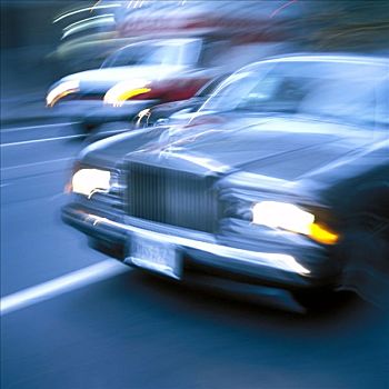 汽车,加速,速度,向上,急促,钟点,开车,驾驶,乘,迅速,模糊,街道,道路,动感,动作,活动,移动,交通