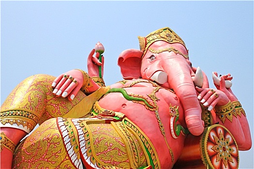 最大,象头神迦尼萨,雕塑,庙宇,泰国