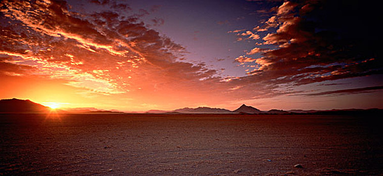 日落,索苏维来地区,纳米比亚