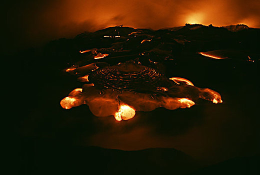 火山岩,飘动,火山,基拉韦厄火山,卡拉帕那,夏威夷,美国