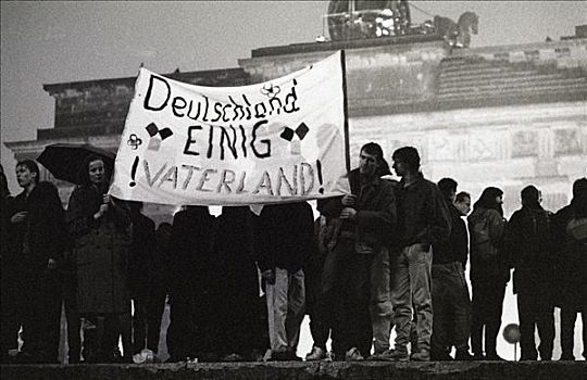 柏林墙,人,柏林,墙壁,勃兰登堡门,拿着,向上,透明,团结,德国