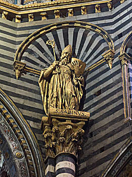 圣徒,雕塑,锡耶纳,大教堂,托斯卡纳,意大利