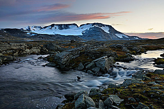 景色,山,尤通黑门山,国家公园,挪威,欧洲