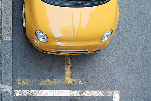 黄色,汽车,排列