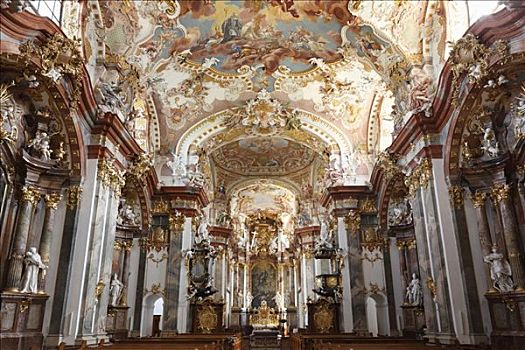 洛可可风格,教堂,教区教堂,林茨,上奥地利州,奥地利,欧洲
