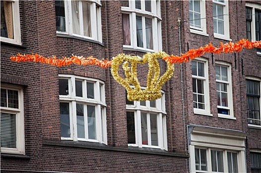 皇冠,橙色,花环,阿姆斯特丹
