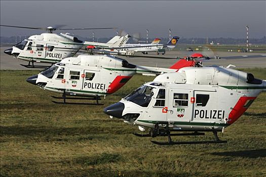 德国,警察,直升飞机,警队
