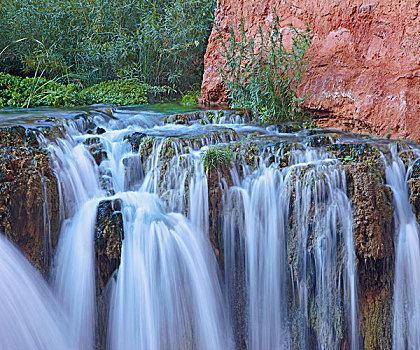 石头,瀑布,峡谷,大峡谷国家公园,亚利桑那