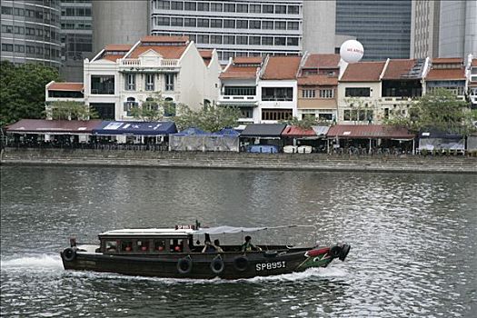 船,新加坡河,新加坡,东南亚