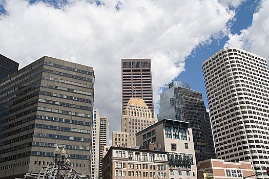 摩天大楼,建筑,商务区,波士顿,马萨诸塞