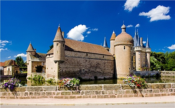 城堡,勃艮第,法国