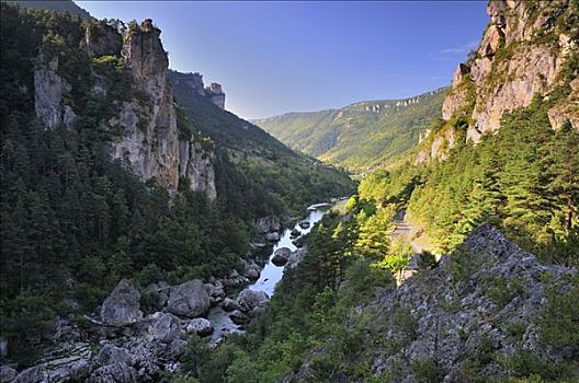 塔恩河,峡谷,山中小湖,朗格多克-鲁西永大区,法国