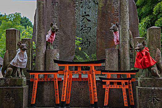 亚洲,日本,京都,伏见稻荷大社,神祠