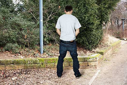 男人,小便,户外