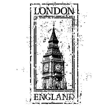 矢量,插画,一个,伦敦,象征