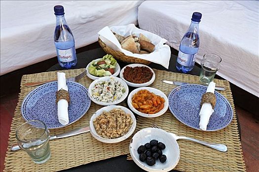 低,边桌,两个,摩洛哥,开胃食品,利雅得,历史,马拉喀什,非洲