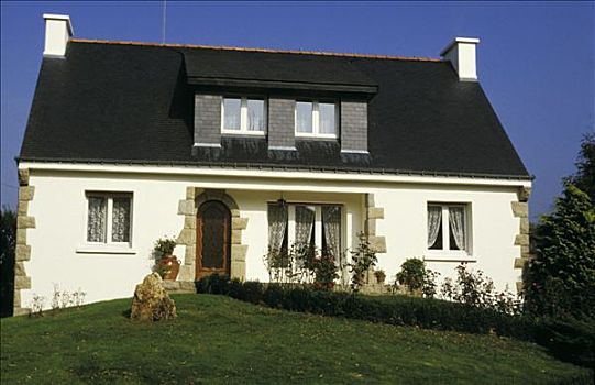 法国,布列塔尼半岛,莫尔比昂省,现代,房子