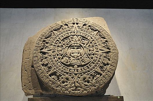 石头,太阳,国家博物馆,人类,墨西哥城,墨西哥,北美