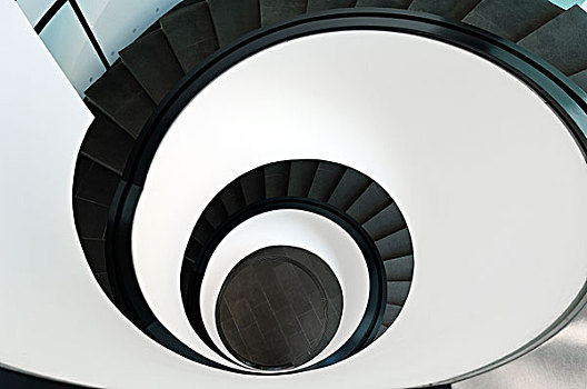 楼梯,俯视,博物馆,纽伦堡,中间,弗兰克尼亚,巴伐利亚,德国,欧洲