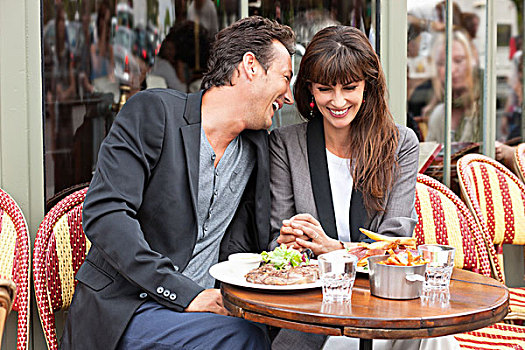 浪漫,伴侣,餐馆,巴黎,法兰西岛,法国