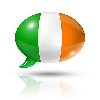 爱尔兰,旗帜,对话气泡框