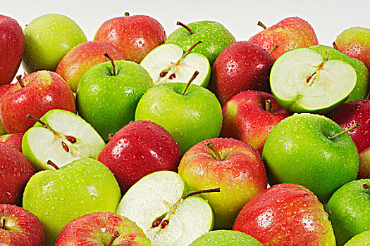 多样,新鲜,洗,苹果,澳洲青苹果