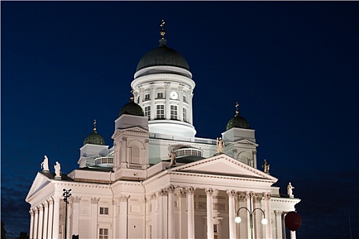美女,芬兰,首都,赫尔辛基,夏天,天际线,风景,圣诞老人,大教堂