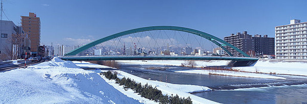河,冬天,桥
