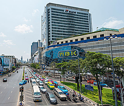 忙碌,道路,中心,大,购物中心,曼谷,泰国,亚洲