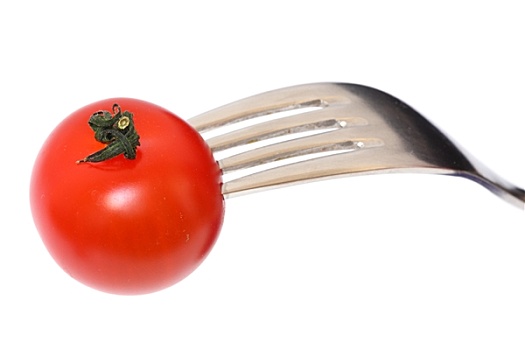 西红柿,叉子