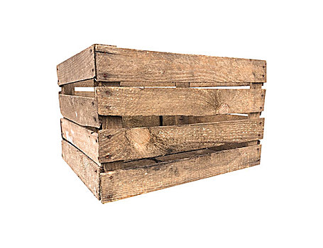 木盒,白色背景