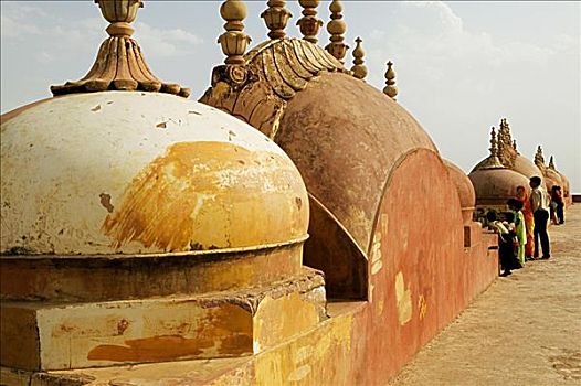 特写,圆顶,堡垒,斋浦尔,拉贾斯坦邦,印度