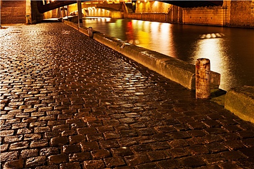 码头,巴黎,夜晚
